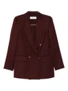 Max Mara Double-breasted Blazer In Red