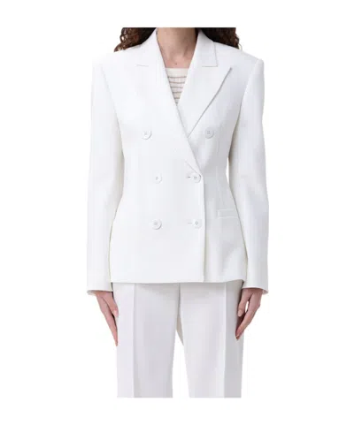 Max Mara Double-breasted Blazer In White