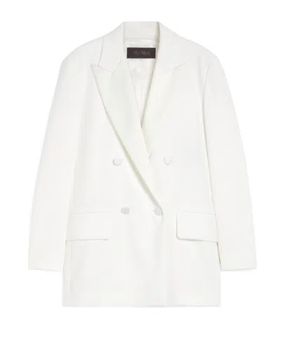 Max Mara Double-breasted Blazer In White