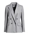 Max Mara Double Breasted Blazers In Grey