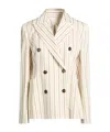 Max Mara Double Breasted Blazers In Neutral