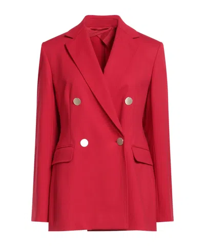 Max Mara Double Breasted Blazers In Red