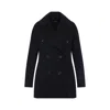 Max Mara Double-breasted Virgin Wool Coat With Tailored Fit In Blue