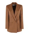 Max Mara Double Breasted Button-up Blazer In Brown