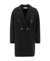 Max Mara Double-breasted Button-up Coat In Black