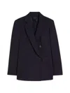 Max Mara Double-breasted Buttoned Jacket In Blue