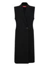 Max Mara Double-breasted Cady Jacket In Black