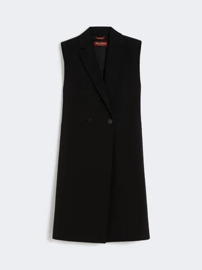 Max Mara Double-breasted Cady Jacket In Black