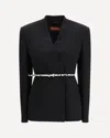 Max Mara Studio Single-breasted Blazer With Belt In Black