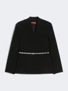Max Mara Double-breasted Cady Jacket With Belt In Black