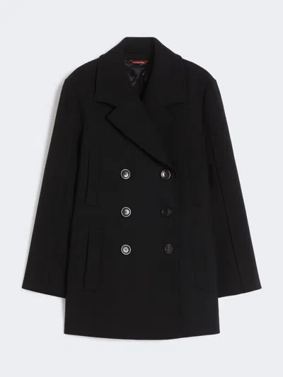 MAX MARA DOUBLE-BREASTED CADY PEA COAT