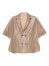 Max Mara Double-breasted Cape In Neutral
