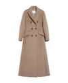 Max Mara Double-breasted Cashmere Blend Coat In Brown