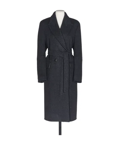 Max Mara Double-breasted Cashmere Coat In Gray