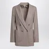 Max Mara Double-breasted Cashmere Jacket In Dove Color Women In Brown