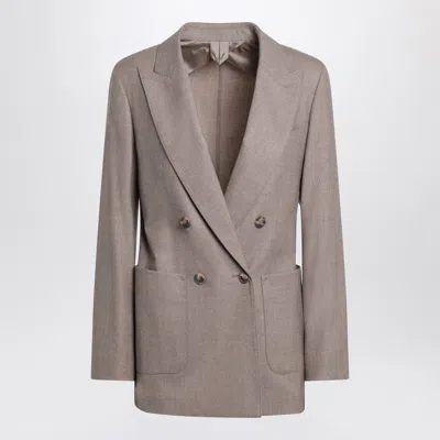 MAX MARA MAX MARA  DOUBLE-BREASTED CASHMERE JACKET IN DOVE COLOR