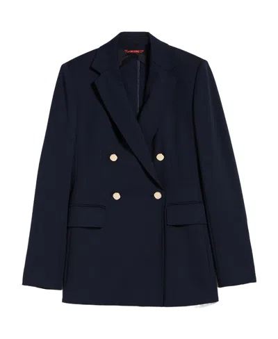 Max Mara Double-breasted Casual Jacket In Black