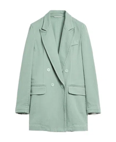 Max Mara Double-breasted Casual Jacket In Green