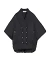 Max Mara Double-breasted Cloak In Black