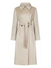 Max Mara Dove Grey Double-breasted Cashmere Coat In Neutral