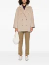 Max Mara Coat Double-breasted Notched Lapels In Neutral