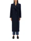 Max Mara Double-breasted Coat "albania1234" In Blue