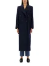 Max Mara Double-breasted Coat "albania1234" In Blue