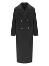 Max Mara Double-breasted Coat In Black