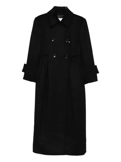 Max Mara Double-breasted Coat In Black