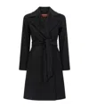 Max Mara Double Breasted Coat In Black