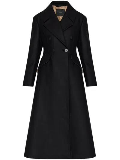 Max Mara Virgin Wool-cashmere Coat In Black