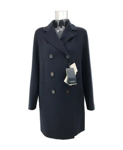 Max Mara Double Breasted Coat In Black