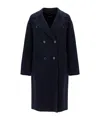 Max Mara Double-breasted Coat In Black