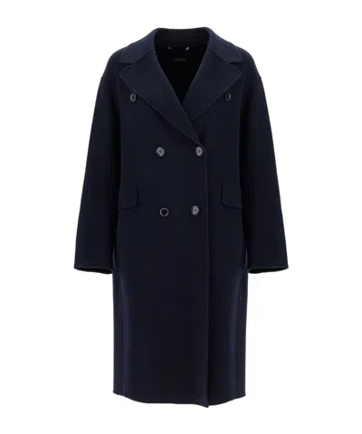 Max Mara Double-breasted Coat In Black