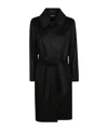 Max Mara Straight-cut Black Coat With Double-button Closure In Black