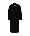 Max Mara Madame Double-breasted Wool And Cashmere-blend Coat In Black