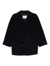 Max Mara Double-breasted Coat In Blue