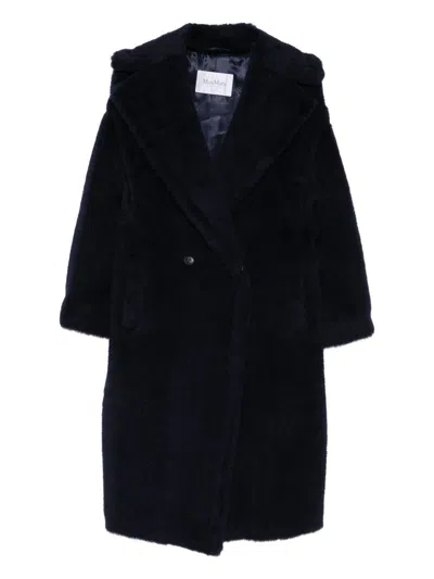 Max Mara Double-breasted Coat In Blue