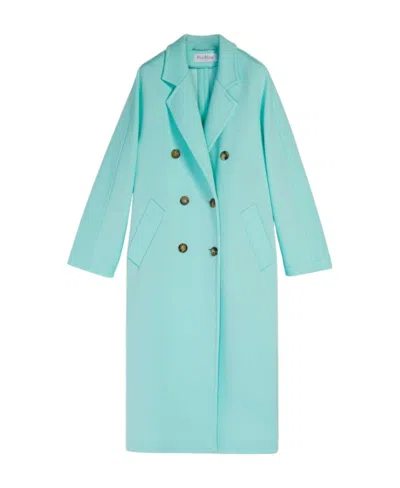 Max Mara Double-breasted Coat In Blue