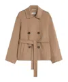 Max Mara Double-breasted Coat In Brown
