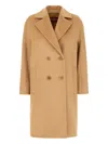 Max Mara Double-breasted Coat In Brown