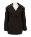 Max Mara Double-breasted Coat In Brown