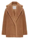 Max Mara Teddy Bear Icon Coat Short In Brown