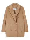 Max Mara Double-breasted Coat In Brown