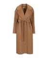 Max Mara Double-breasted Coat In Brown