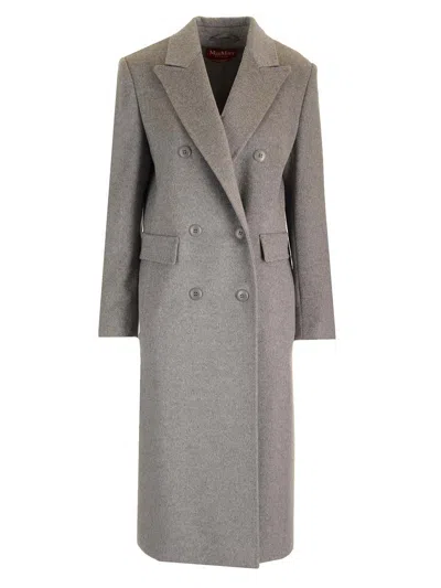 Max Mara Double-breasted Coat In Brown