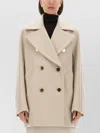 Max Mara Double-breasted Coat Gold-tone Buttons In Neutral