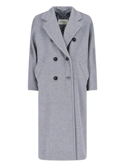 Max Mara Double-breasted Coat In Gray