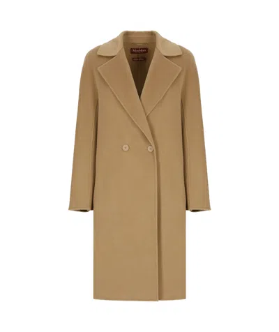 Max Mara Double-breasted Coat In Green