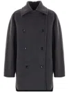 Max Mara Oversized Wool And Cashmere Coat In Grey